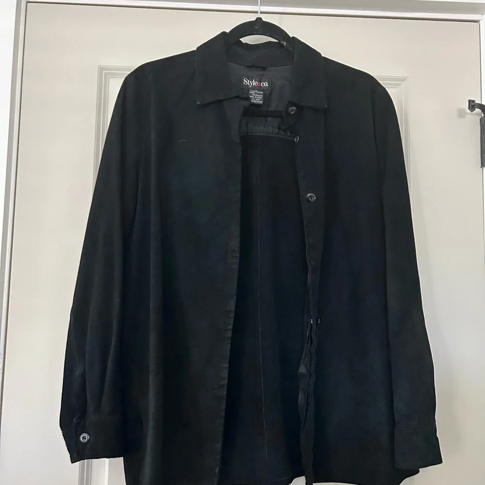 Leather Shirt Jacket